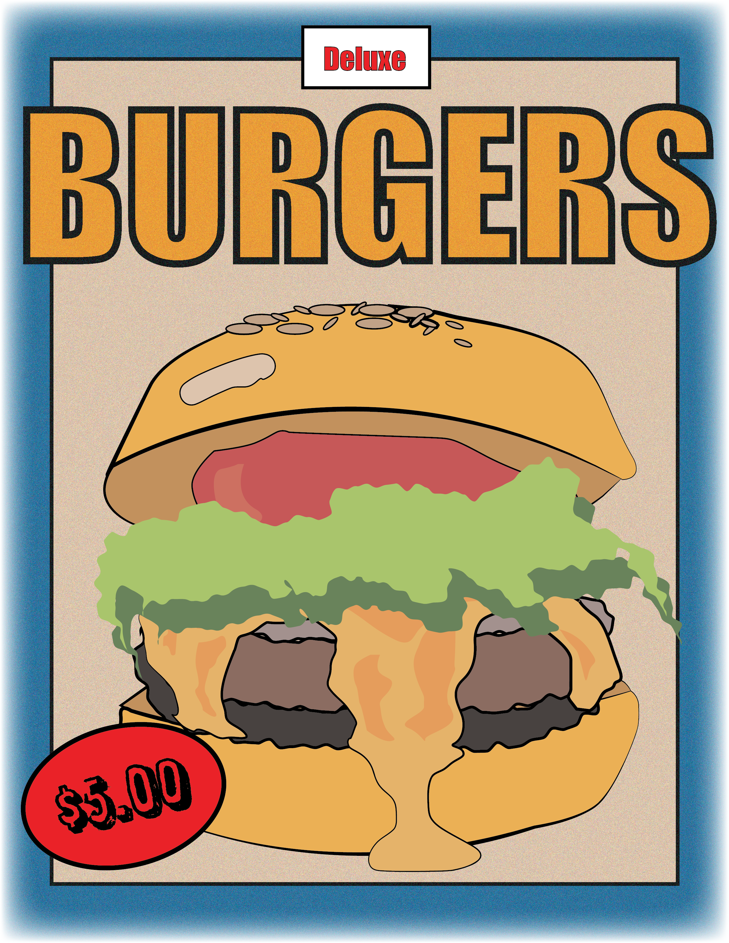 "Burgers" Digital Drawing