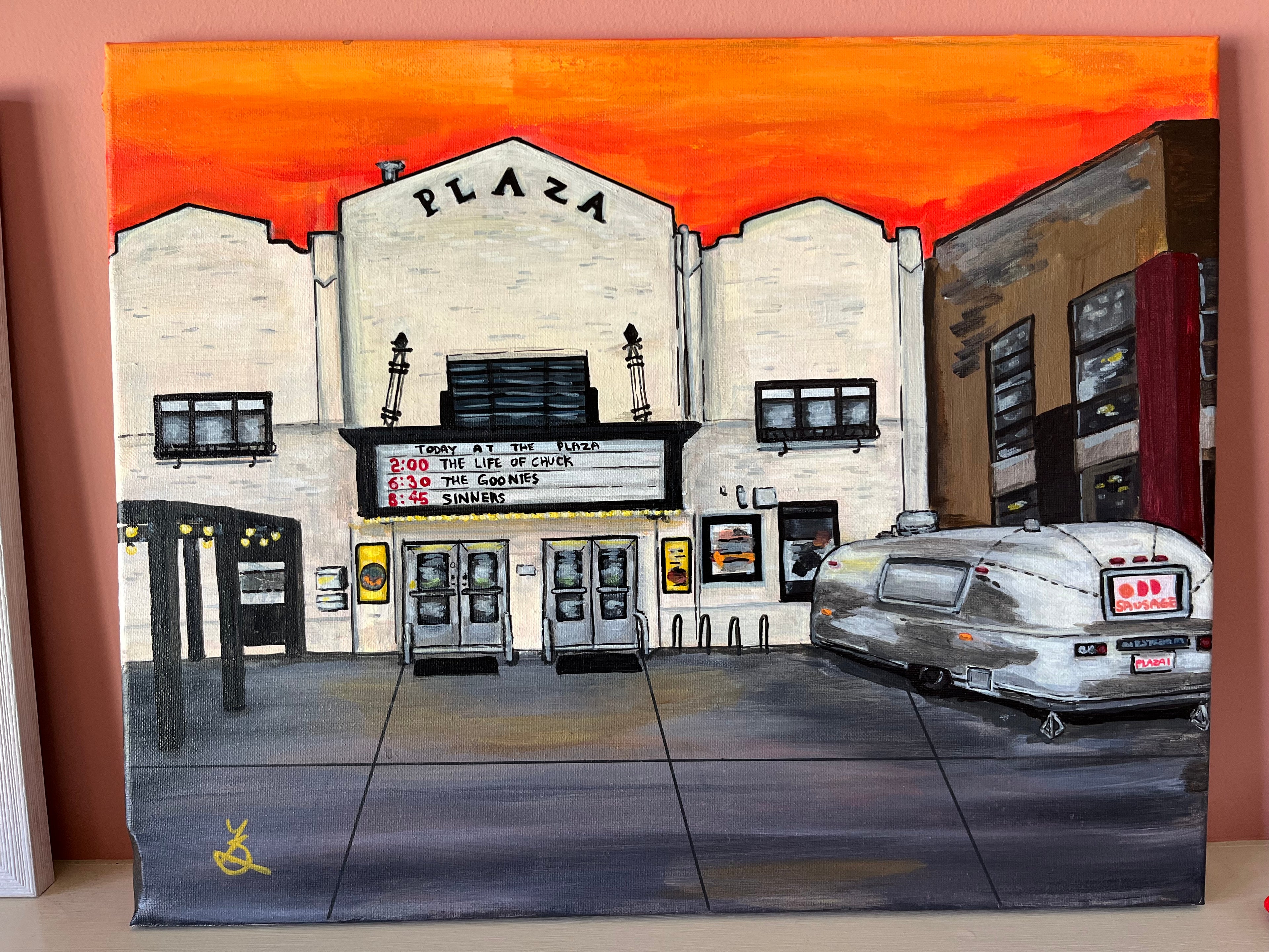 Plaza Theatre Original Painting