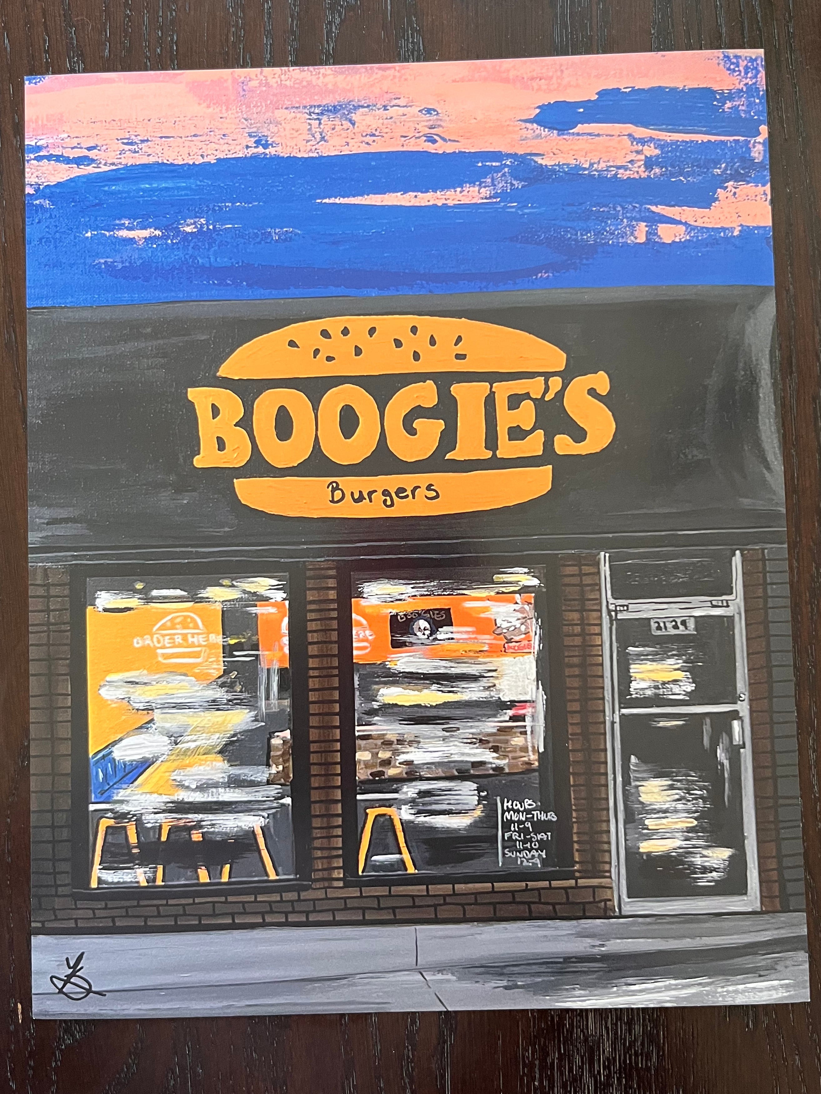 Boogie's Burgers Art Print