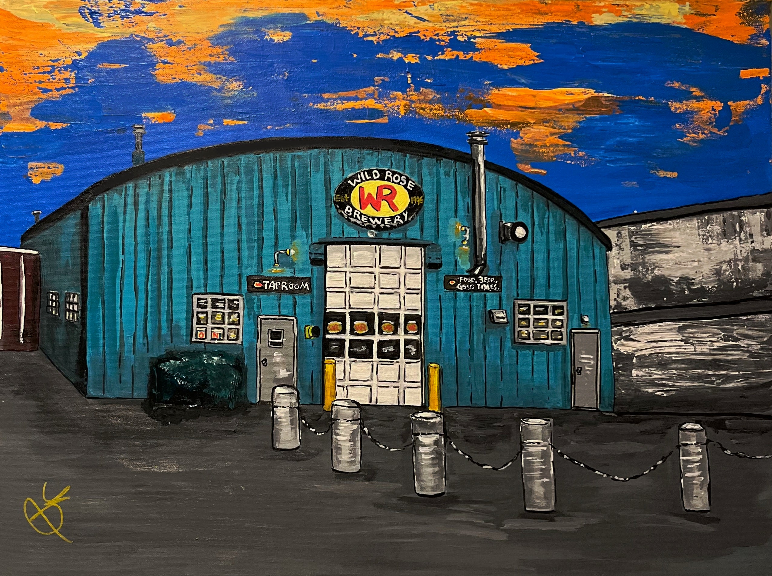 Wild Rose Brewery Original Painting