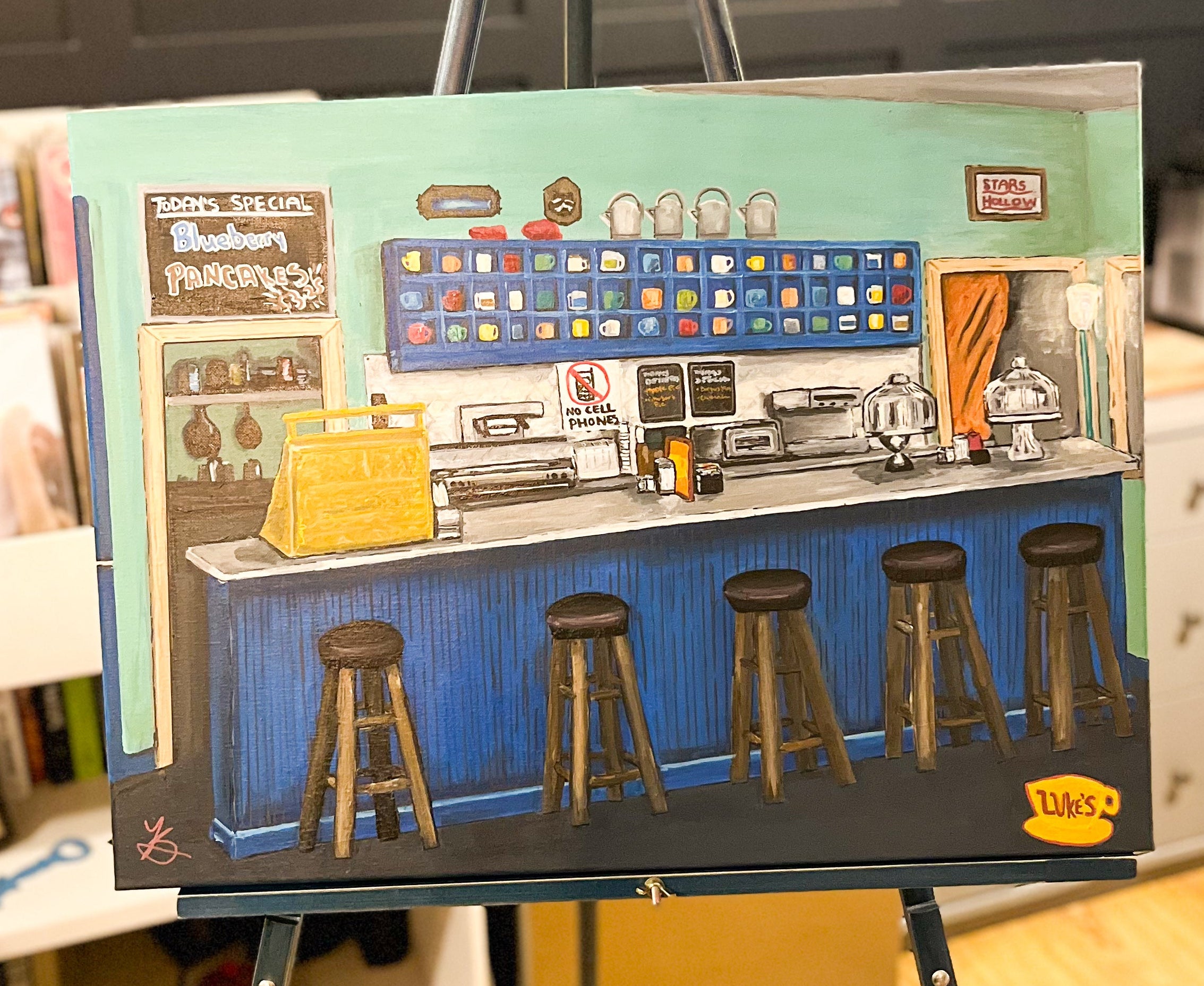Luke's Diner Original Painting